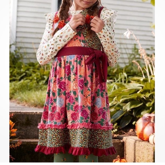 Matilda Jane Fall bouquet Dress Pink and Red Floral Dress - Picture 2 of 9